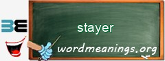 WordMeaning blackboard for stayer